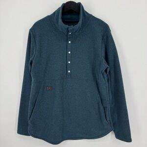 DESO Genevieve Snap Pullover Women Fleece Pullover Pocket Long Sleeve Sweater XL